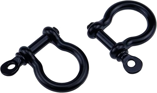 Miniatura 5 de Semetall 10 anillos en D de metal con forma de herradura de 0.59 pulgadas (0.591 in), grillete en forma de U, anillo D para accesorios de artesanía