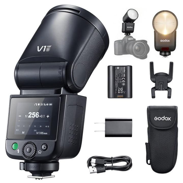 Godox V1mid S Camera Flash TTL High Speed Sync Li-ion Battery Mini Portable Flash Fit for…