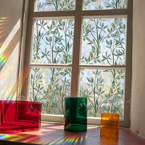 Película decorativa para ventana con hojas botánicas miniatura 2
