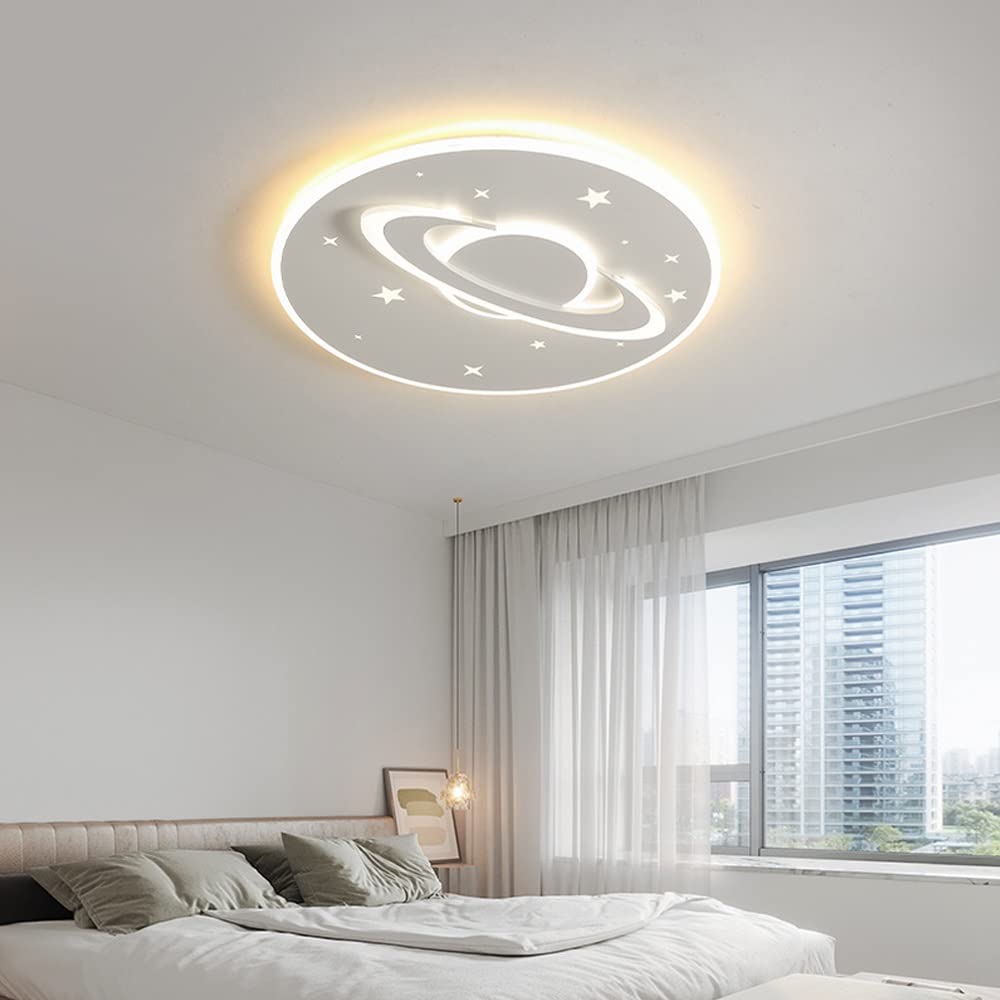 Lustre plafonnier LED pour chambre d'enfant avec télécommande et intensité réglable