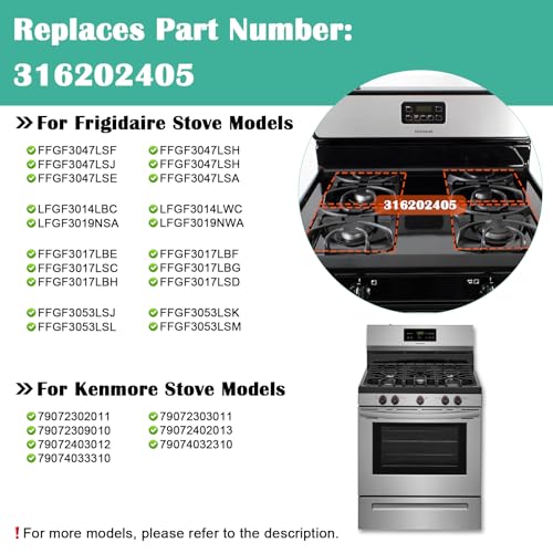 Hiorucet 316202405 Burner Grate for Frigidaire Stove Burners