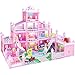 KAINSY Casa Bambole,344PCS Casa delle Bambole per Bambina Giocattolo dei Bambini 4 Piani con Mobili e Accessori Completi e Bambole