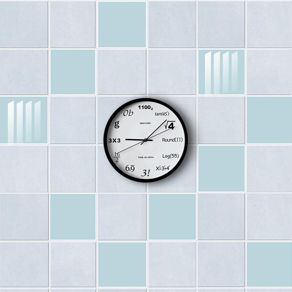 Adhesivos for azulejos de PVC for despegar y pegar | Azul, 10x10/15x15/20x20/30x30 cm, 10 uds, Decoración del hogar: Cocina Baño Pared Suelo