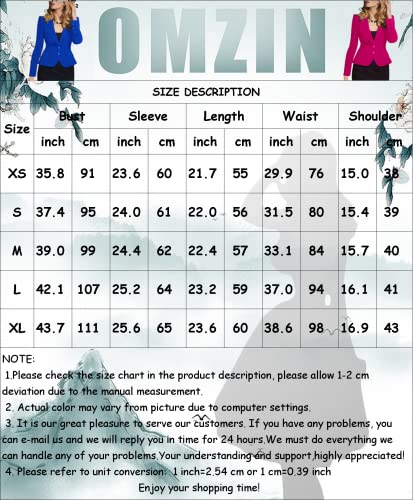 Blazer col revers OMZIN veste courte d'affaires au design structuré - 2