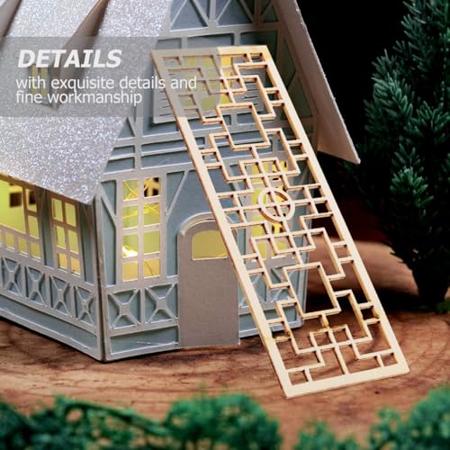 VOSAREA 4pcs Miniature Dollhouse Furniture Mini Dollhouse Screen Model Tiny Wood Room Divider Chinese Style Decorative Screen Model for Micro Landscapes