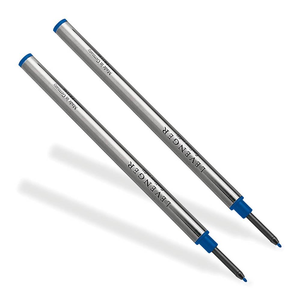 Levenger 2 Broad Fiber Tip 2mm Refills, Blue (PR1145 BL B)
