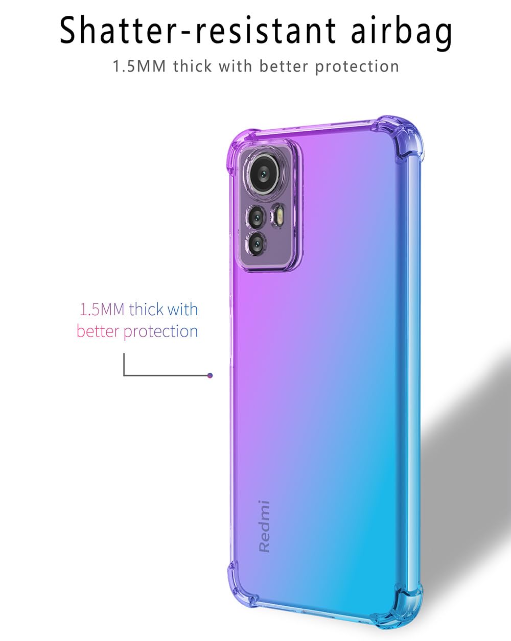 SEAHAI Coque Pour Xiaomi Redmi Note 12S 4G Housse, Étui De