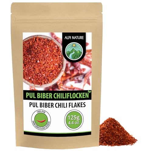 Alpi Nature Pul Biber 125g Chiliflocken scharf Pul Biber Gewürz zum Kochen