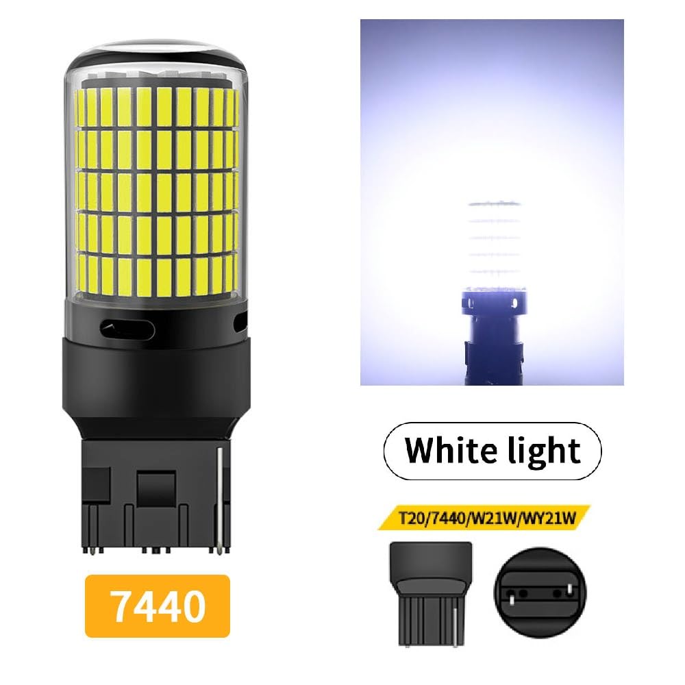 Car Passion Paire de feux diurnes DRL 150 LED T20 W21W 7440 CANBUS 6000K 100 % sans erreur ampoules spécifications, haute qualité blanc glacique