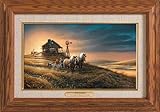 Wild Wings for Amber Waves of Grain Framed Oak Master Stroke by Terry Redlin