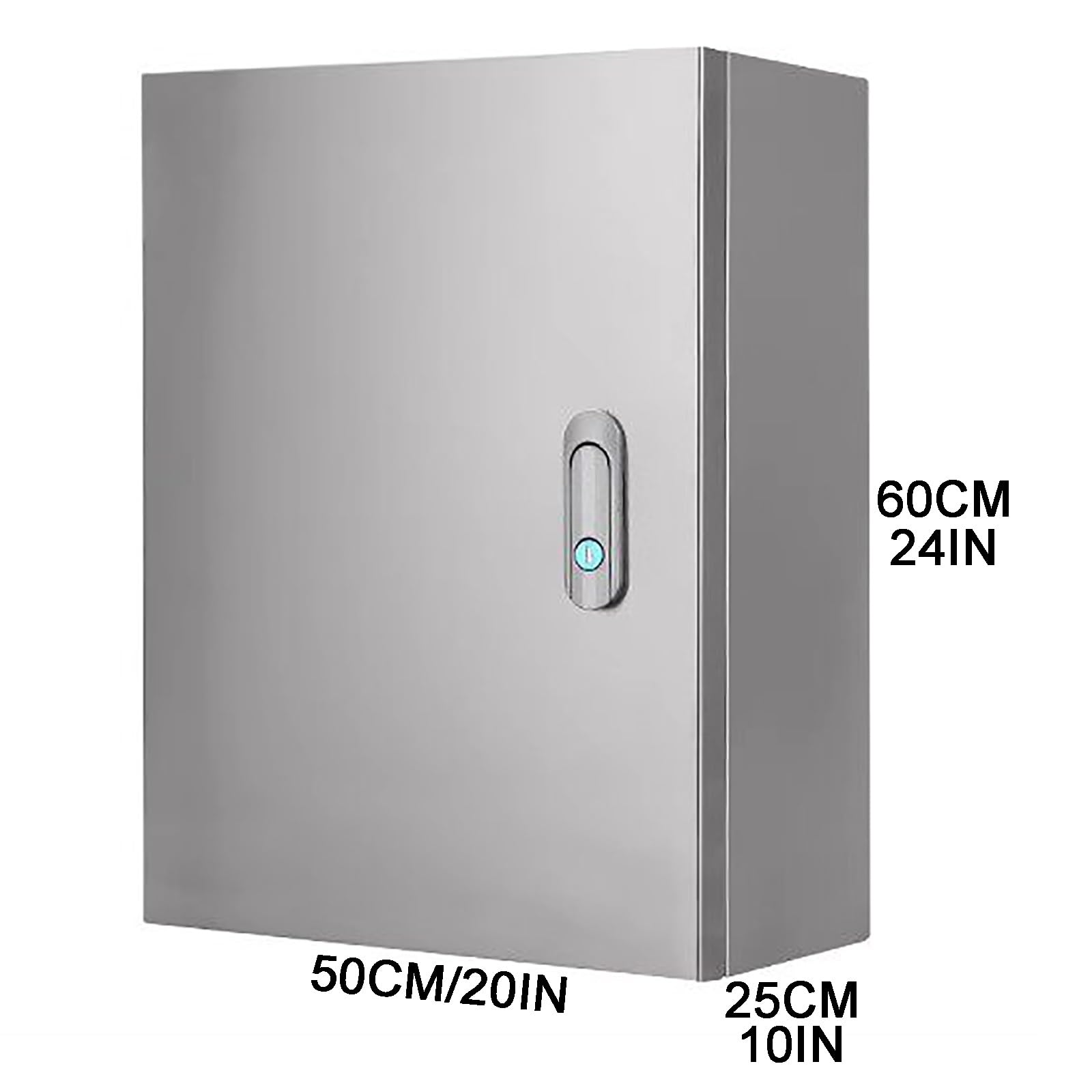 Caja Electrica, Caja Distribucion Electrica de Acero Inoxidable 304 con Placa Base Galvanizada Extraíble, para Uso Interiores(50x25x60CM/20x10x24IN)