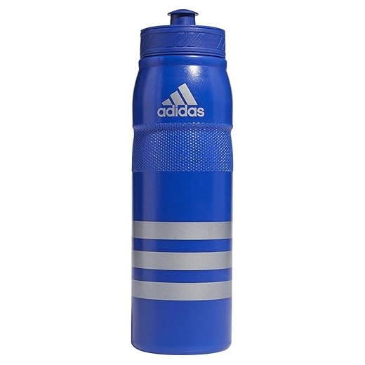adidas 750 Ml (28 Oz) Stadium Refillable Plastic Sport Water Bottle, Bold Blue/Silver Metallic, One Size