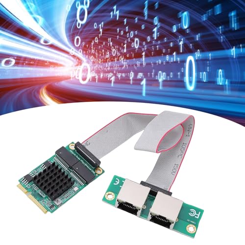 Adaptador Mini PCIe Gigabit Ethernet de doble puerto RJ45 con controlador I350 para PCs industriales y computadoras de placa única miniatura 5