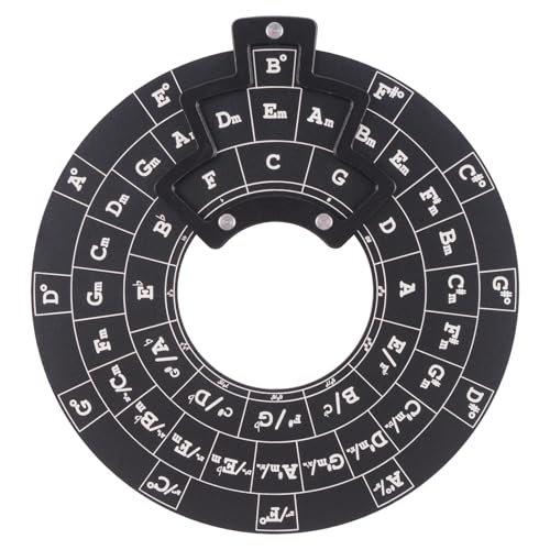 Perfezione portatile: la ruota Fifths ha un design leggero e portatile, con una lunghezza di circa 12 cm, che la rende facile da mettere in tasca o nell'armadietto degli strumenti. Basta girare per imparare accordi, ridimensionamento e altro ancora, anche all'aperto.