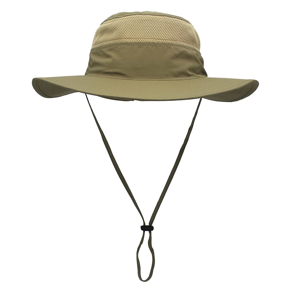 Unisex-Sonnenhut mit breiter Krempe, wasserdichter Outdoor-Hut mit LSF 50+, Sommer-UV-Schutz (Drak Khaki, Einheitsgröße)