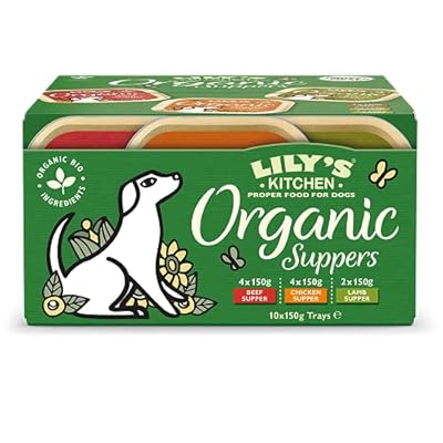 Lily's Kitchen Organic Dinners Trays Multipack Complete Wet Dog Food (10x150g)