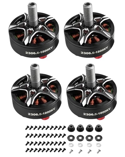 FPV Drone Motor 2306.5 1800KV 6S Brushless Motor Fit for FPV Racing Drone QAV Quadcopter, 4 Pcs