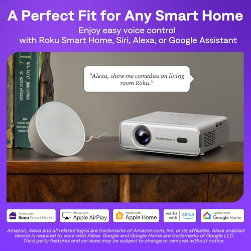 Aurzen Roku TV D1R Smart Portable Outdoor Projector with WiFi and Bluetooth - image 7