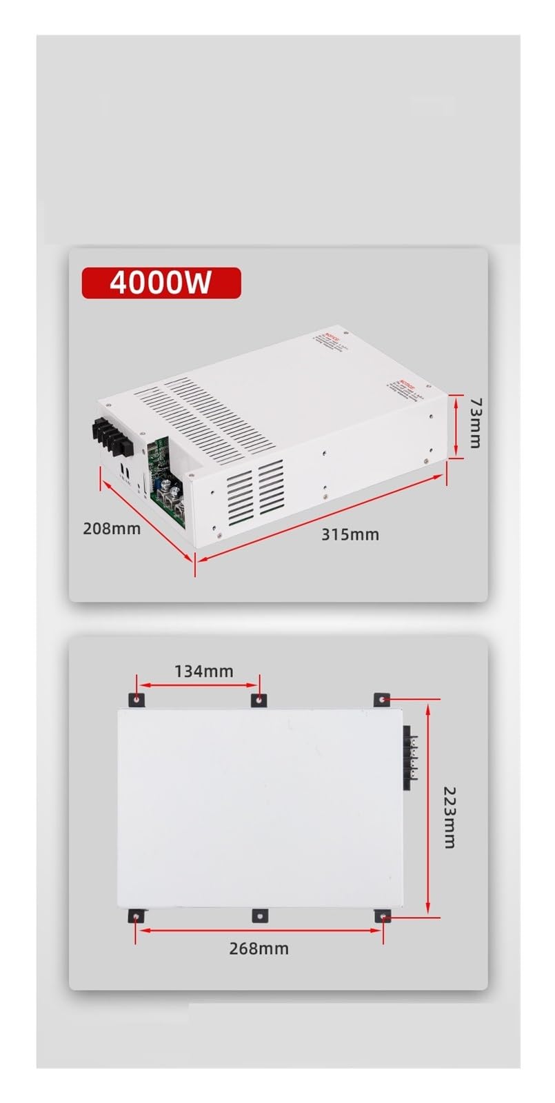 Przetwornica prądu przemiennego na prąd stały 12 V, 24 V, 36 V, 48 V, 60 V, 72 V, 100 V, 200 V, 300 V, transformator 4000 W Niezawodność(0-36V 0-111A)
