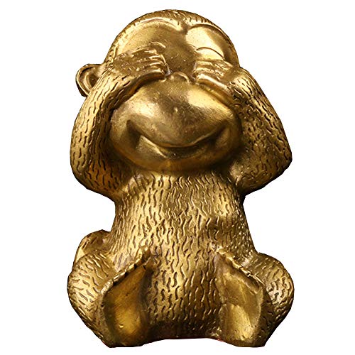 Ornement Singe Laiton Figurine Statue Décoration Bureau Salon