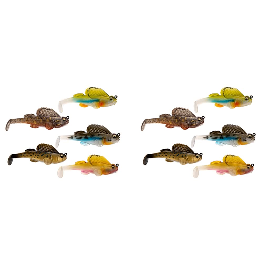 Remingtape 10X Soft Fishing Lure Soft Bait Lead Jig Dark Sleeper Swimbaits Soft Lure Fishing Lure for Fishing Perch