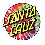 Santa Cruz Tie Dye Skateboard Sticker 8 x 7.5cm new sk8 Hippy 60s Flower Power