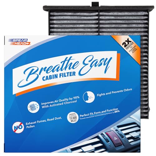 Image of Spearhead Odor Defense Breathe Easy AC & Heater Cabin Filter | Fits 2014-2018 Mazda 3, 2014-2021 Mazda 6, 2013-2025 CX-5 Like OEM | Up to 25% Longer Lasting w /Activated Carbon (BE-811)