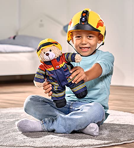 Simba 108101001 - Feuerwehr Plüschbär Rosenbauer, kuschelweich, 30cm, im Feuerwehranzug, für Kinder ab den ersten Lebensmonaten geeignet