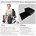 TOTIDYH Salon Booster Seat for Kids Hair Cutting, 18 x 13 x 6.7in Children Salon Chair Cushion for Hair Stylist, Barber Booster Seat Leather Cushion, Beauty Salon Spa Equipment Black