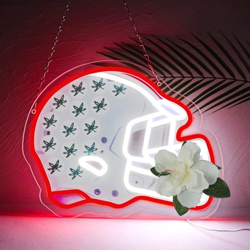 Pugna Football Merch Neon Signs for Wall Decor University Football Team Neon Lights for Bedroom Led Signs Suitable for Dormitory Man Cave Christmas Gift