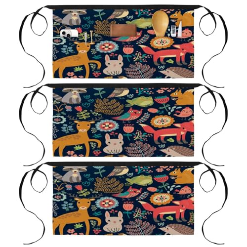 Demi-tablier de cuisine lot de 3 pour ne plus tacher vos vêtements pendant le nettoyage