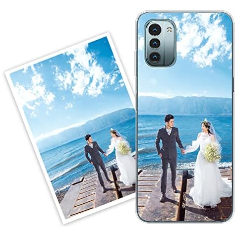 Sunrive Personalised Custom Case compatible with Nokia G11, Soft TPU Clear Shock Absorbing Customised Cover with your own photo, image, Picture, or text Make Your Own Case Cover