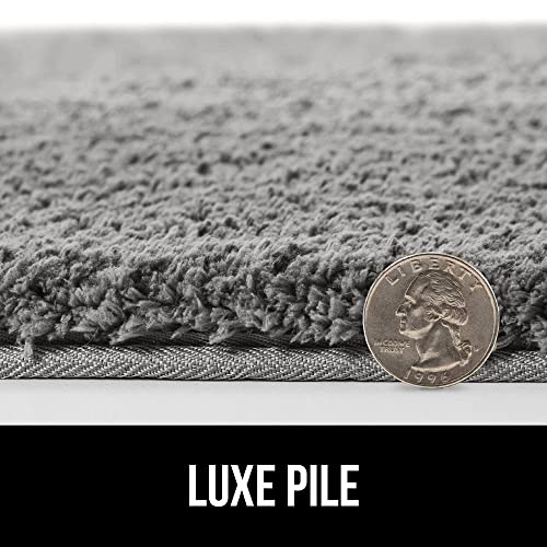 Gorilla Grip Premium Luxury Bath Rug, Set Of 2, Soft Thick Extra Absorbent Bathroom Rugs, Machine Wash, Microfiber Dries Quickly, Plush Bath Room Floor Mat For Shower And Tub Floors, 17X24, Gray #TOP5