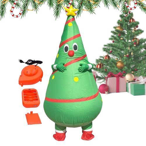Costume d'Arbre de Noël Gonflable le Cadeau Insolite Idéal pour s'Amuser Entre Amis