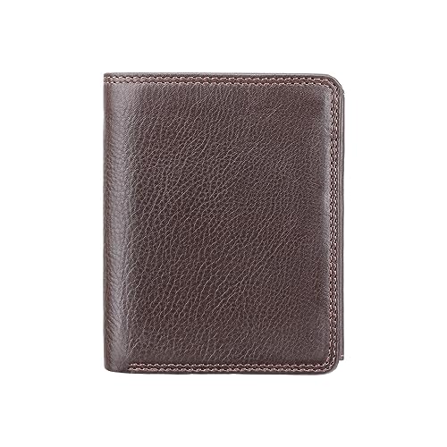 Visconti Heritage-11 Soft Thin Leather Quad Fold Wallets (Brown)2