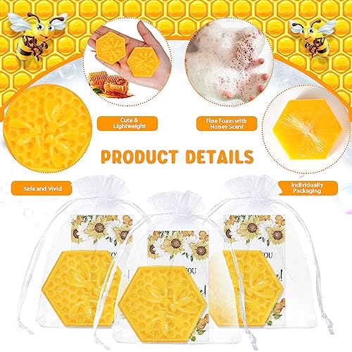 demissle 50 set bee themed baby shower favors including honeycomb soap with thank you card gift bags honey soap gift for guest gender reveal party decorations baby shower game prizes