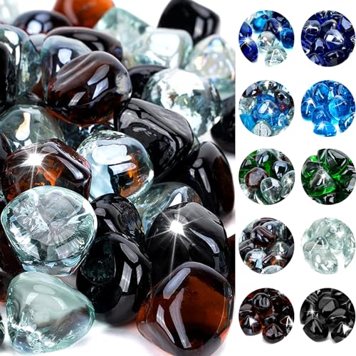 onlyfire 10-Pounds Fire Glass Diamonds for Propane Fire Pit, 1