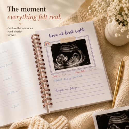 Image of Pregnancy Journal for Pregnant Women - 40-Week Bump Tracker & Memory Book with Stickers | Guided Pregnancy Planner with Prompts, Milestone Pages & Hardcover Keepsake | Gift for Expecting Moms, mothers day gift (Blossom)