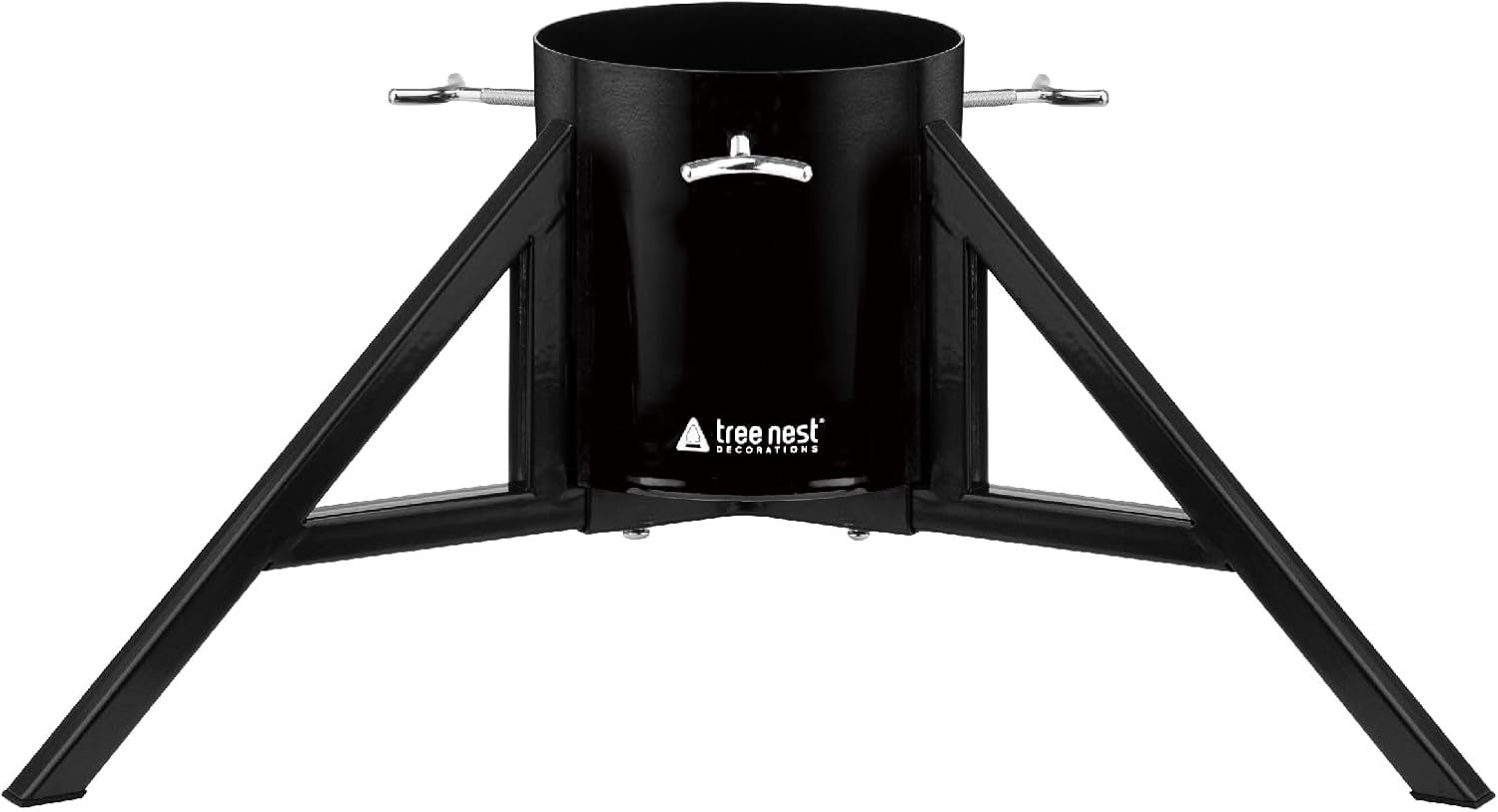 Ree Nest Christmas Tree Stand Base Tree Holder Modern Design for 8.5ft Real Trees Steel Stable for Xmas Tree Decoration Geometric (Medium, Black)