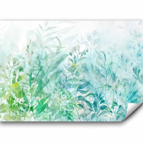 murando Fototapete Blätter 250x175 cm Vlies Tapeten Wandtapete XXL Moderne Wanddeko Design Wand Dekoration Wohnzimmer Schlafzimmer Büro Natur Botanik Pflanzen Wiese b-A-0880-a-b