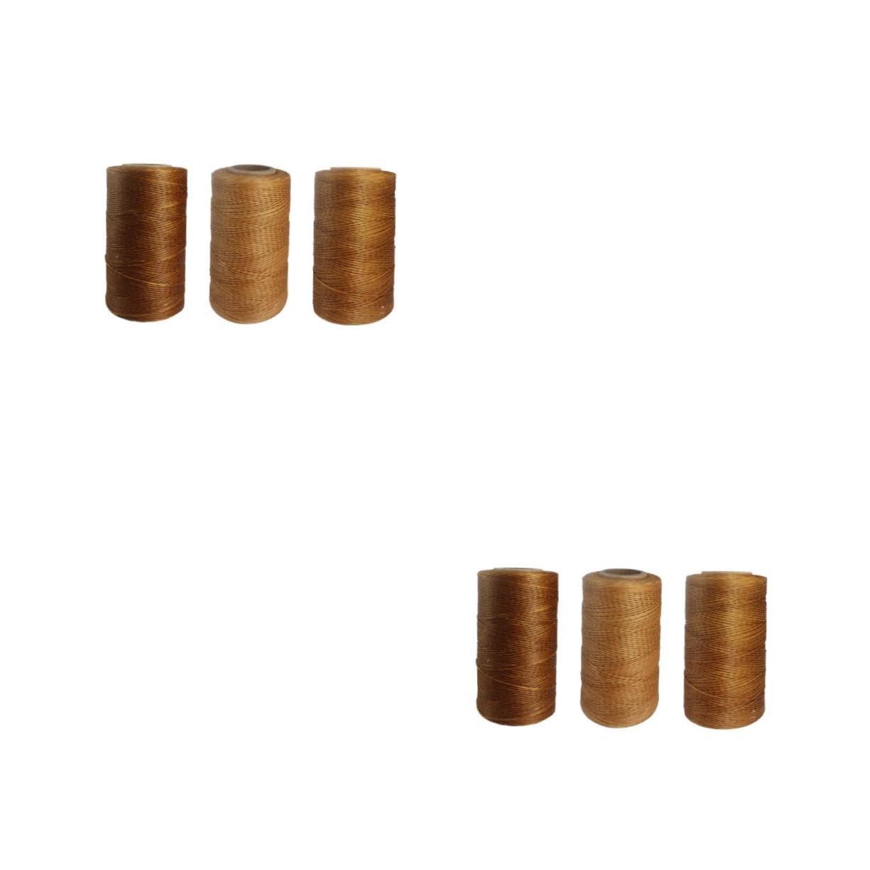 jojofuny 2 Set Filo Per Cucire Fabbricazione Filo Cerato Per Bracciali Di Lino Cerato Cucitrice Cerato Per Rilegatura Piatto Cordone Di Cucitura Di Cera Per Cucire 3 Pezzi*2