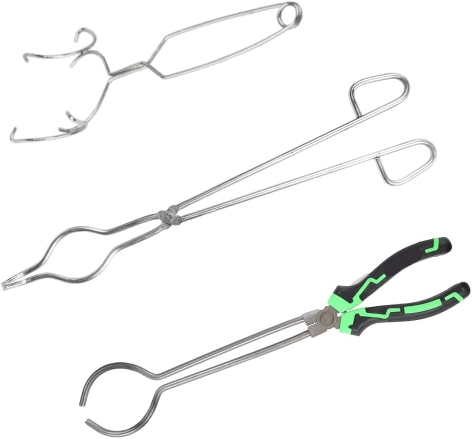 Pinza Per Crogiolo Piccolo crogiolo in ceramica for fusione, ciotola, piatto, tazza, set for fusione di oro, argento, rame con manico a frusta Per Becher(3pcs Clip)