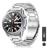 CeiLarv Metal Band for Amazfit Bip 6/Bip 5/Balance 2/GTR 4/Garmin Venu 4 45mm/Venu 3 /Forerunner 570 47mm/Huawei Watch GT 5 Pro 46mm Band Beautifully Polished Stainless Steel Strap (22mm, Silver)