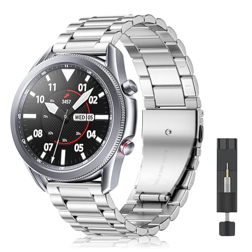 CeiLarv Metal Band for Amazfit Bip 6/Bip 5/Balance 2/GTR 4/Garmin Venu 4 45mm/Venu 3 /Forerunner 570 47mm/Huawei Watch GT 5 Pro 46mm Band Beautifully Polished Stainless Steel Strap (22mm, Silver)