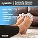 Tuli's Soft Moves Adjustable Toe Separators, Silicone Toe Spacers for Alignment, Bunions, Hammertoes, Plantar Fasciitis, Yoga, Morton’s Neuroma, and Foot Health, One Size Fits All, White