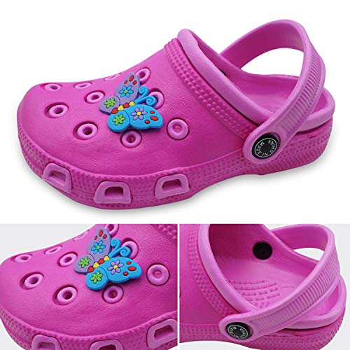Namektch Toddler Little Kids Clogs Slippers Sandals, Non-Slip Girls Boys Clogs Slide Lightweight Garden Shoes Slip-On Beach Pool Shower Slippers (Rose Red, Numeric_5_Point_5) #TOP5