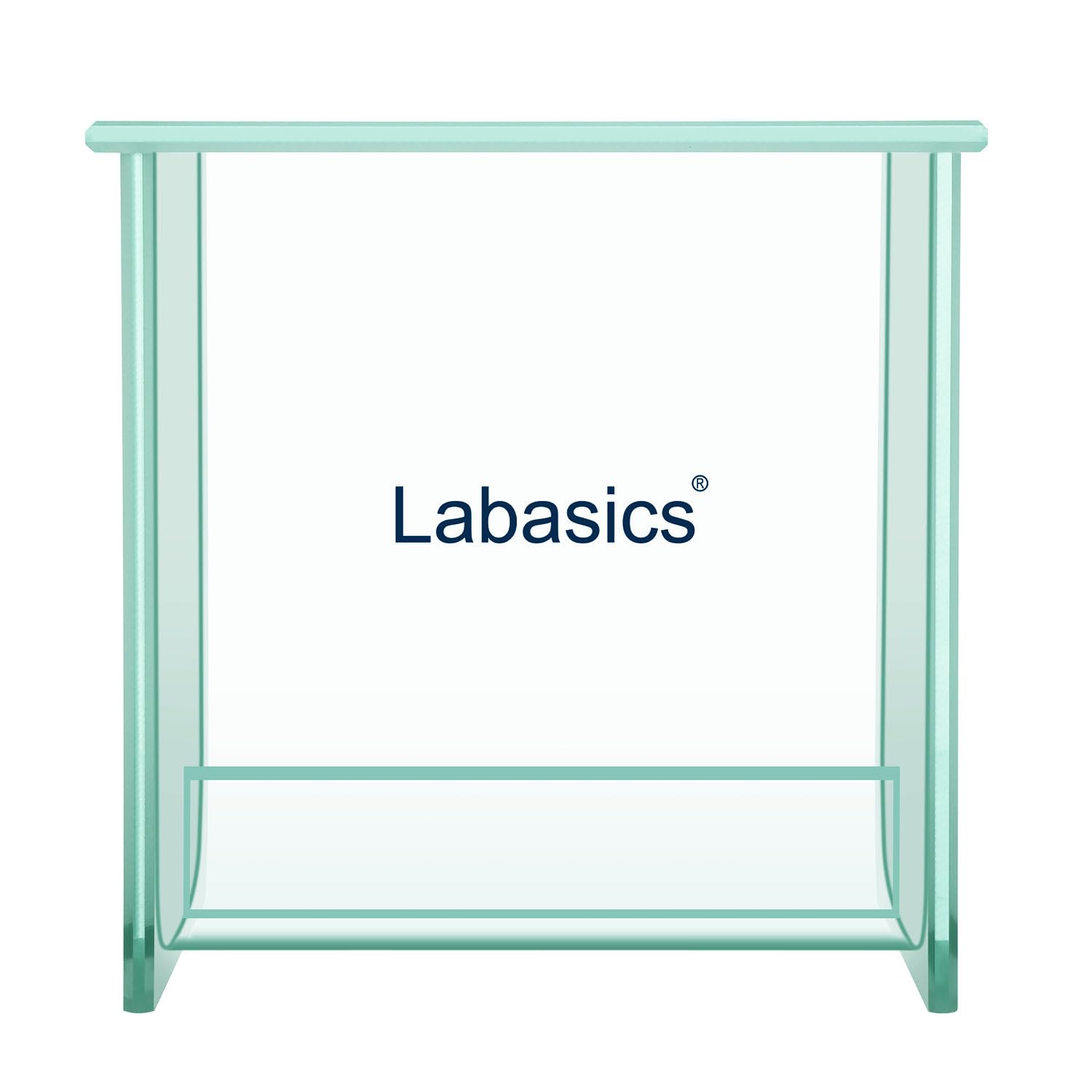 Labasics TLC Entwicklungsbehälter aus Glas, quadratisch, robust aus Borosilikat, Entwicklungskammer für Chromatographie TLC mit flachem Boden, mit Deckel für die Entwicklung mehrerer Platten