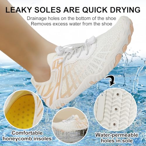 Image of ELETON Barefoot Shoes Women Men Footwear, Wide Toe Box Hiking Zero Drop Non-Slip Quick-Dry River Boat Pool Beach Water Shoes, Lightweight Swimming Running Walking Sneakers Unisex