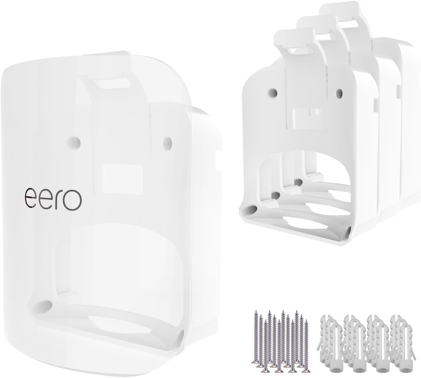 ​Advanced Wall Mount for eero Pro 7 Router & Extender | Tri-Band Mesh Wi-Fi 7 Compatible, Easy to Install, Integrated Cable Management (3 Pack)