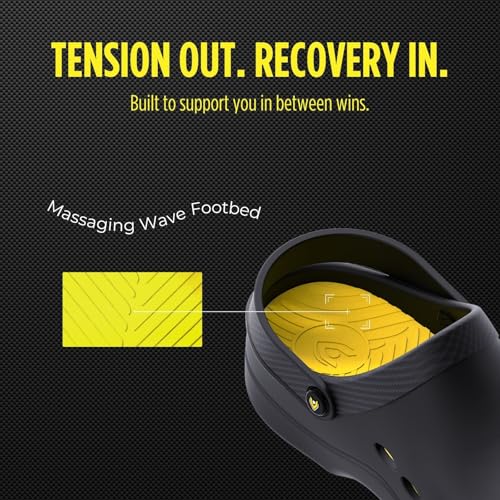 VKTRY Recovery Clogs – Cushioned EVA, Carbon Fiber Stability | Post Game Shoes, Rocker Sole, Ventilated Comfort, Deep Heel Cup, Slip Resistant, Removable Rear Strap, All Day Footwear4